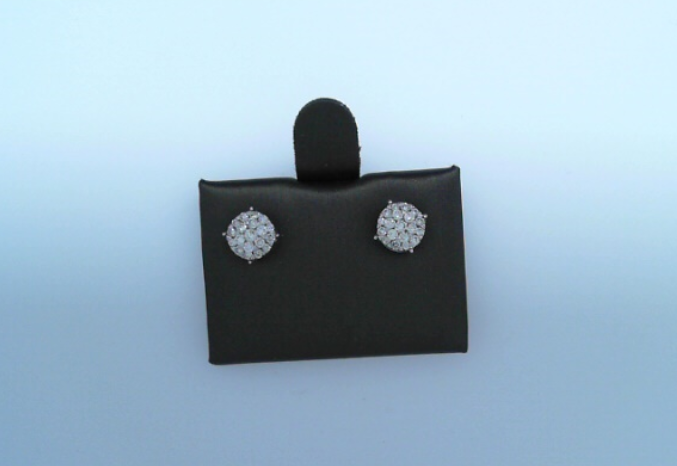 Yellow Gold 14K Circle Diamond Earrings With 0.50Tw Round Diamonds