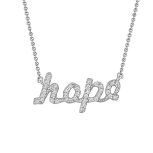 LADIES NECKLACE 1/10 CT ROUND DIAMOND 10K WHITE GOLD