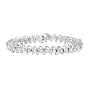 LADIES BRACELET 3 CT ROUND DIAMOND 10K YELLOW GOLD