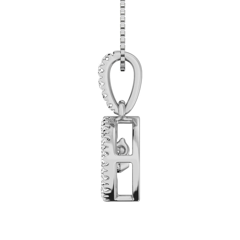 14K White Gold 5/8 Ct.Tw.Diamond Moving Diamond Pendant