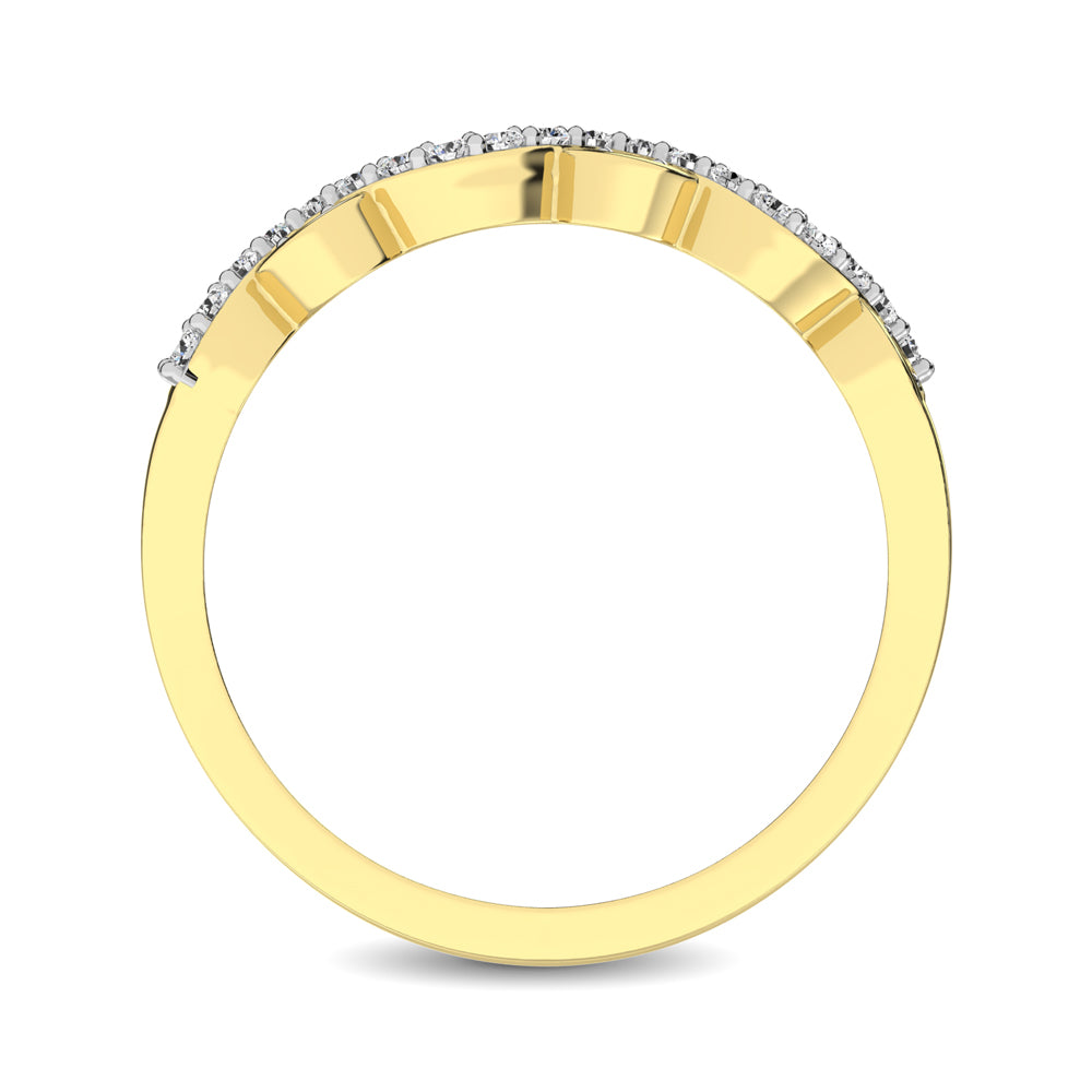 Diamond 1/6 Ctw Twist Band in 14K Yellow Gold