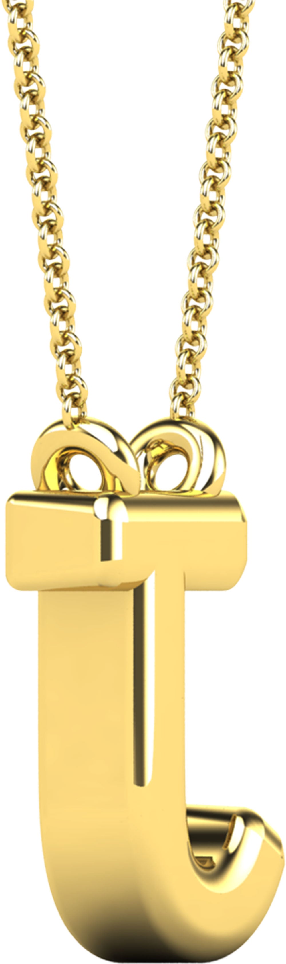Diamond 1/20 Ct.Tw. Letter J Pendant in 10K Yellow Gold""