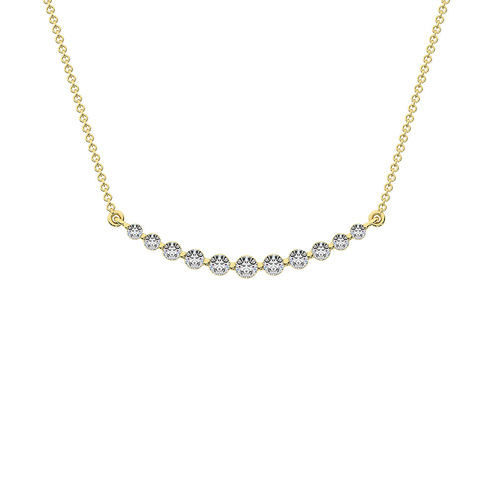 14K Yellow Gold 1 Ct.Tw. Diamond Fashion Necklace