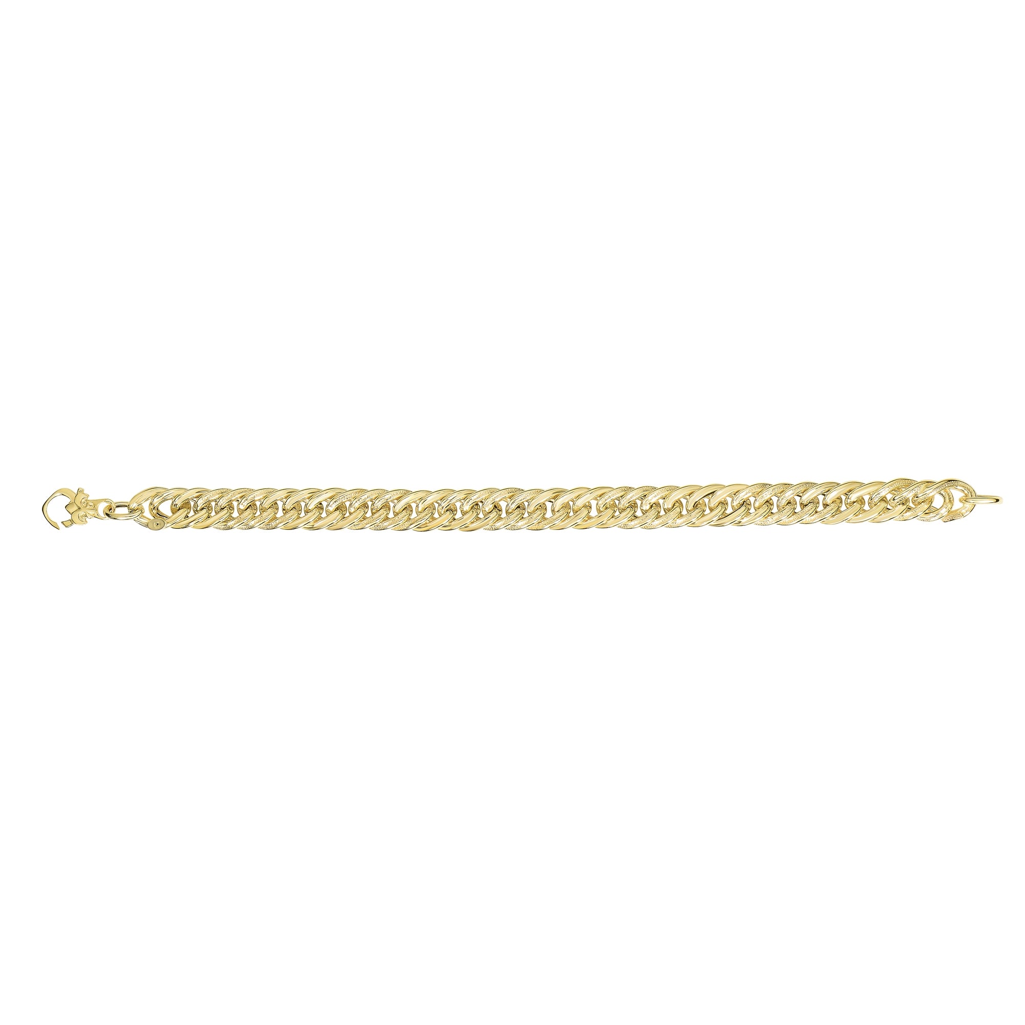 14K Gold Fancy Curb Inspired Heritage Link