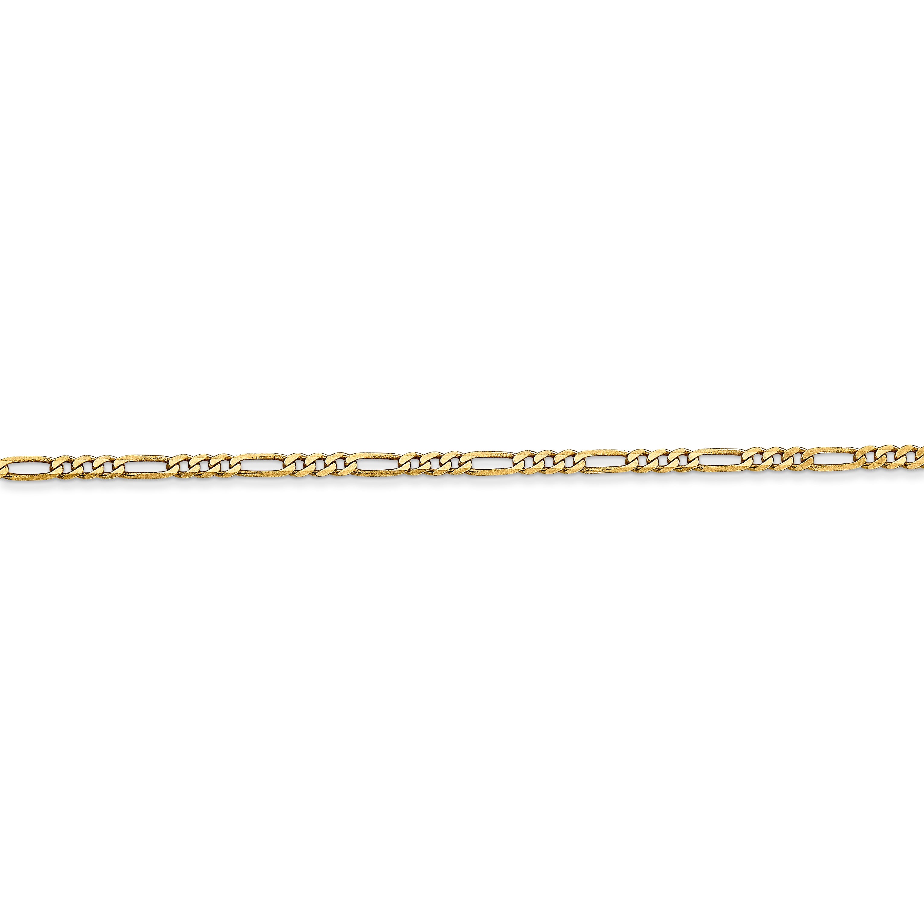 14k 1.8mm Flat Figaro Chain