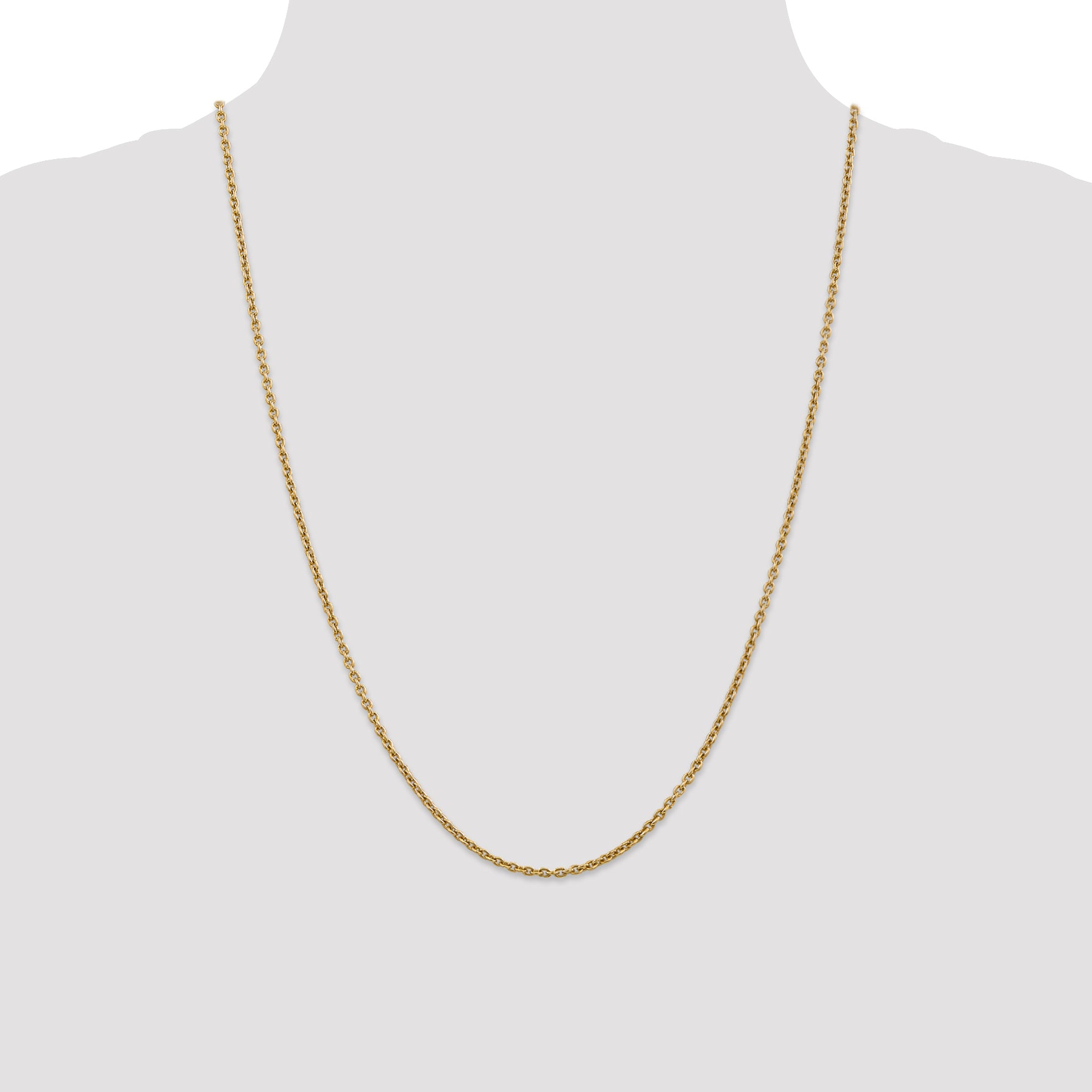 14k 2.2mm Forzantine Cable Chain