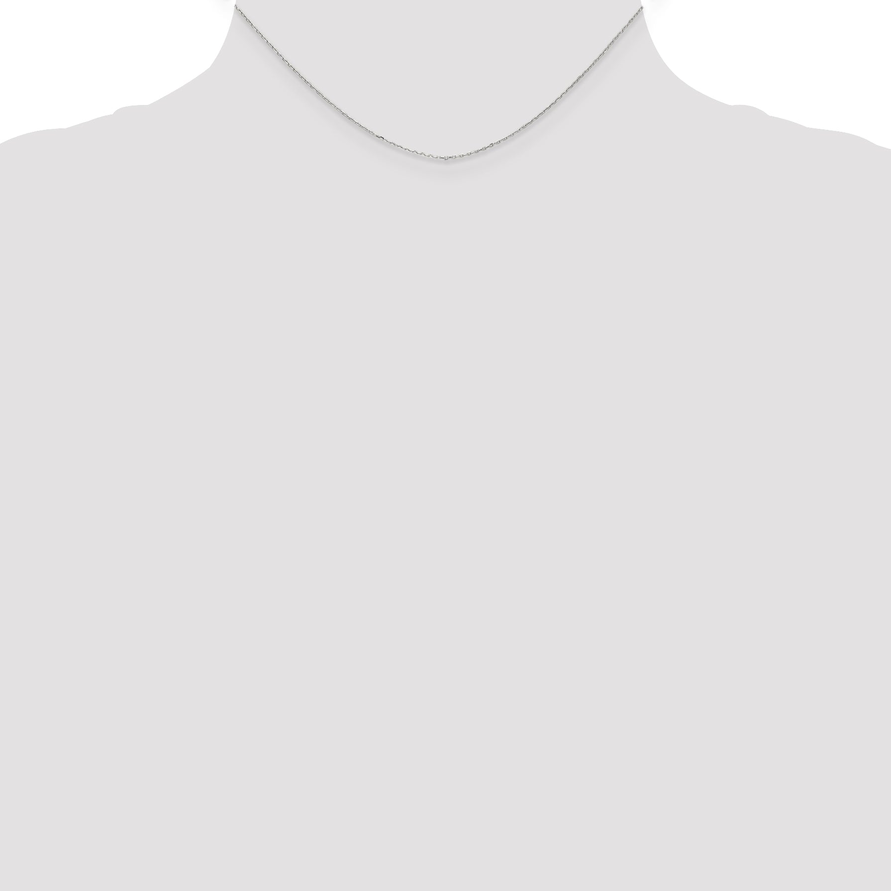 14k WG .8mm D/C Cable with Spring Ring Clasp Chain