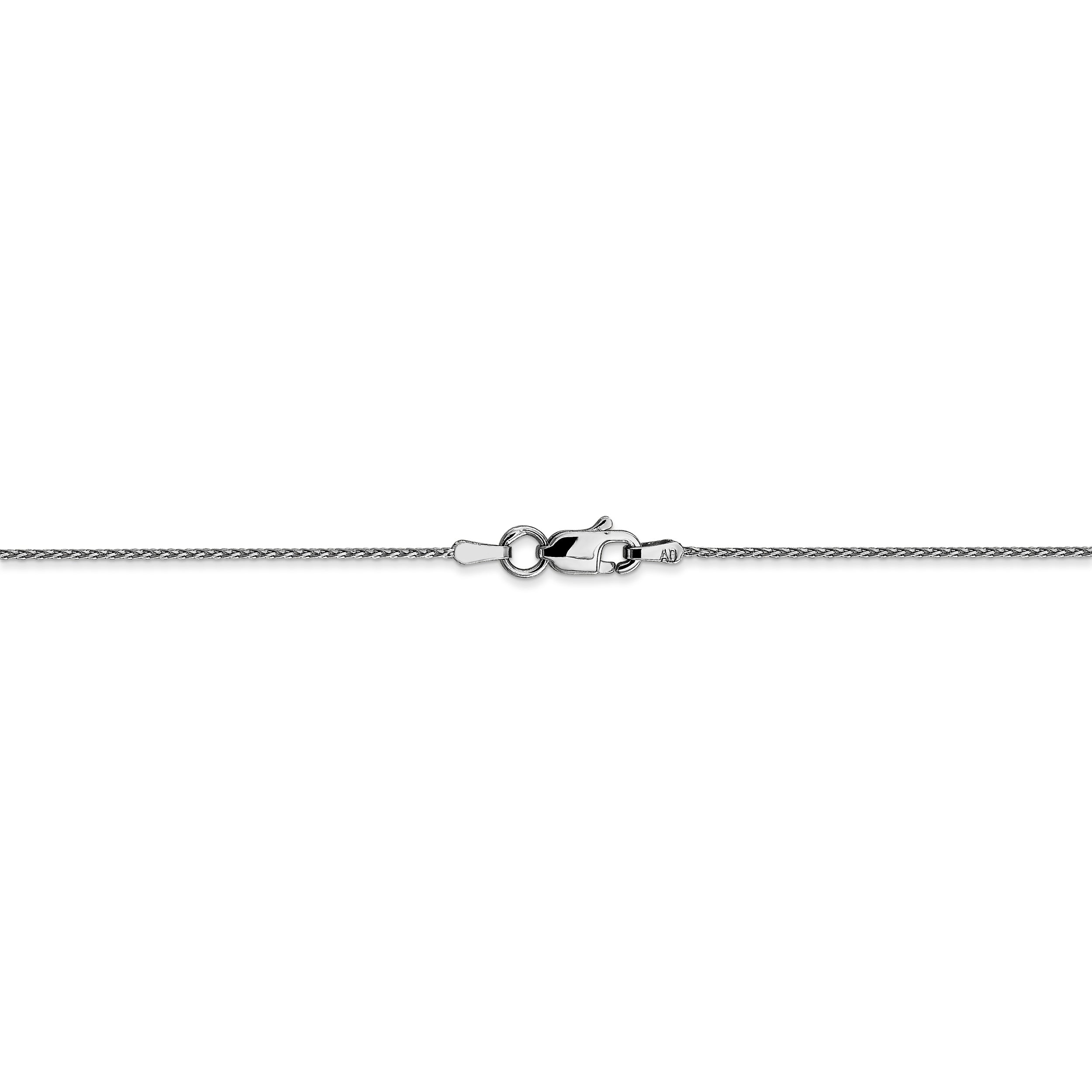 14k WG .8mm D/C Parisian Wheat Chain