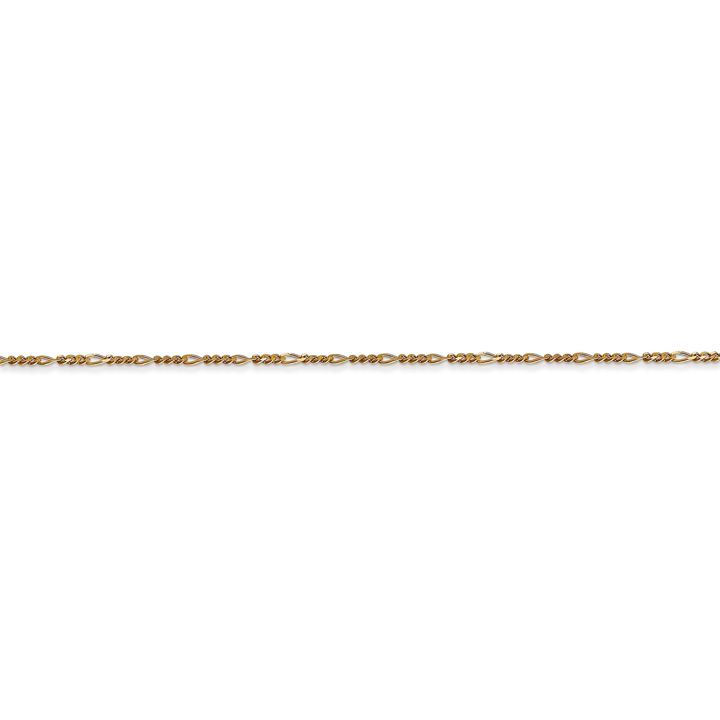14k 1.25mm Flat Figaro Pendant Chain