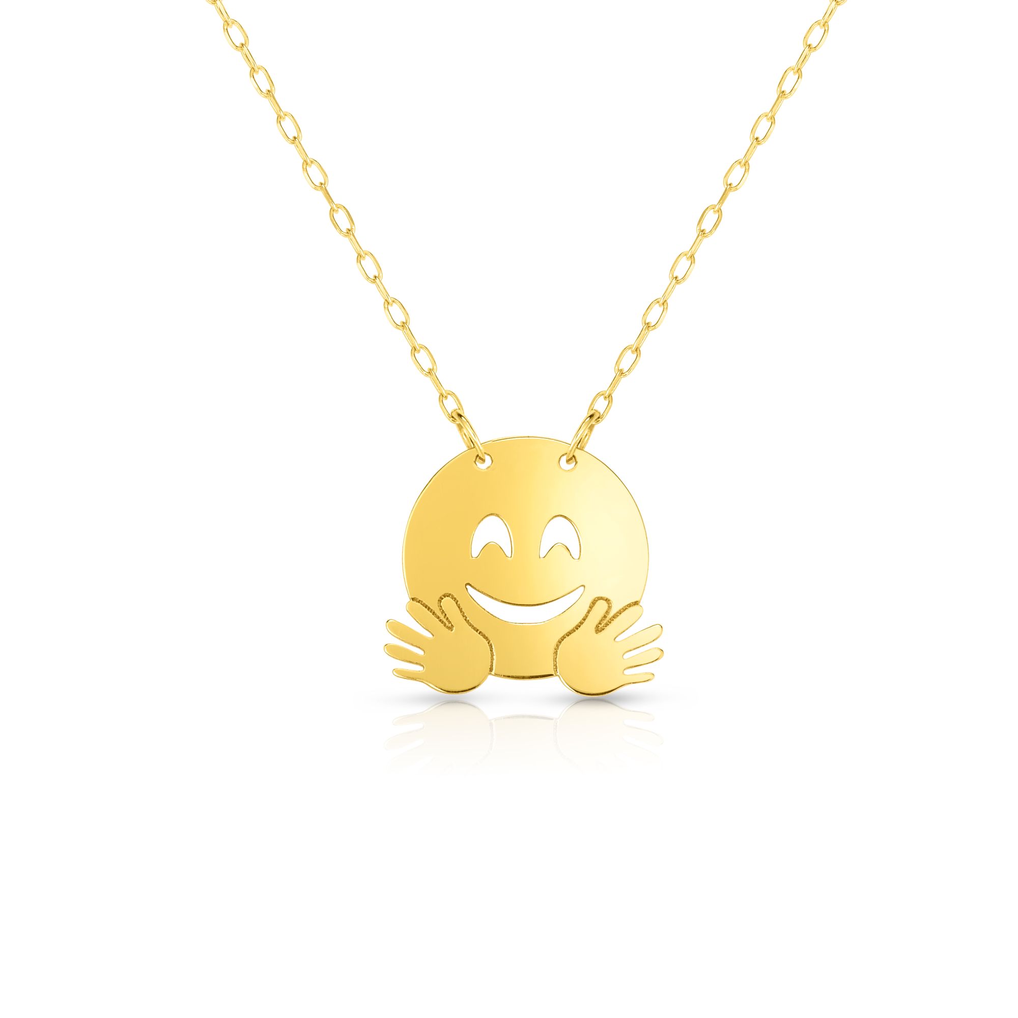 14K Gold Hugs Roymoji Necklace