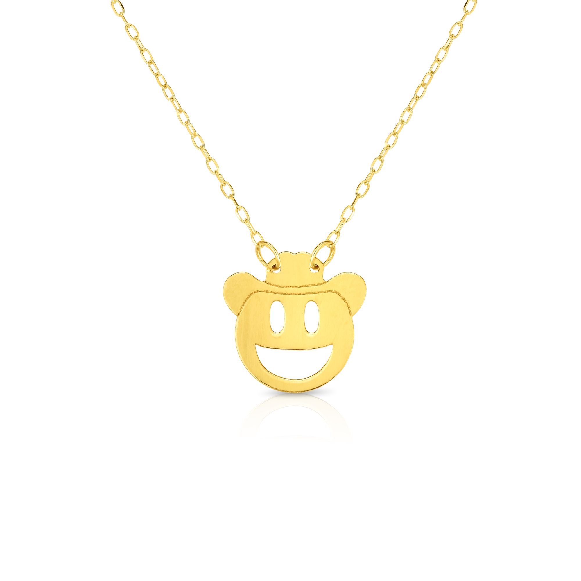 14K Gold Cowboy Roymoji Necklace