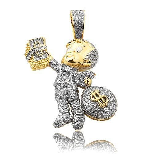 Richie rich pendant 6.5 inches tall drip discount necklace bling chain