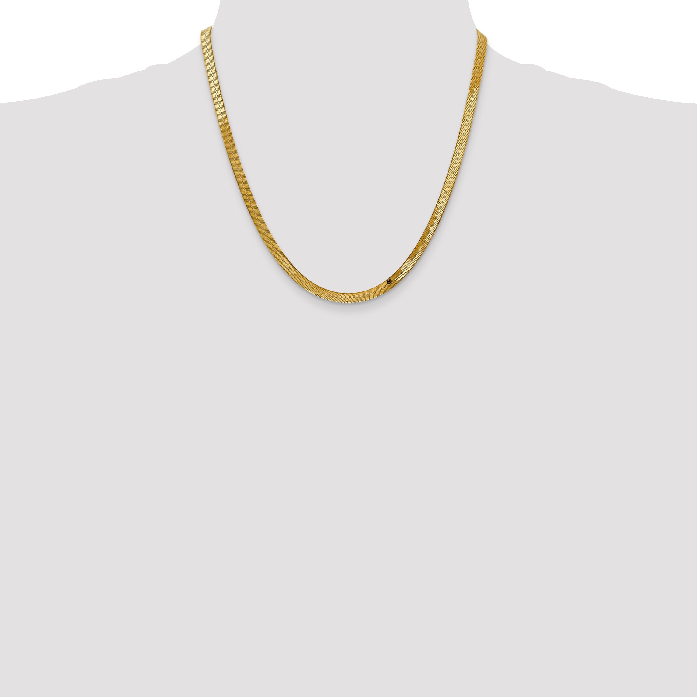 14k 4mm Silky Herringbone Chain