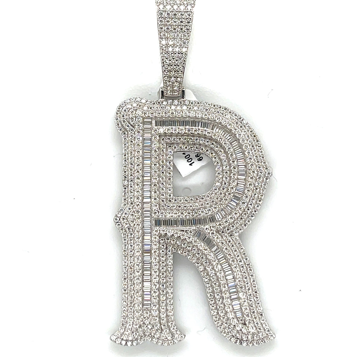 Silver Moissanite Letter 