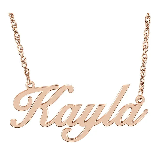 Script Nameplate 18" Necklace