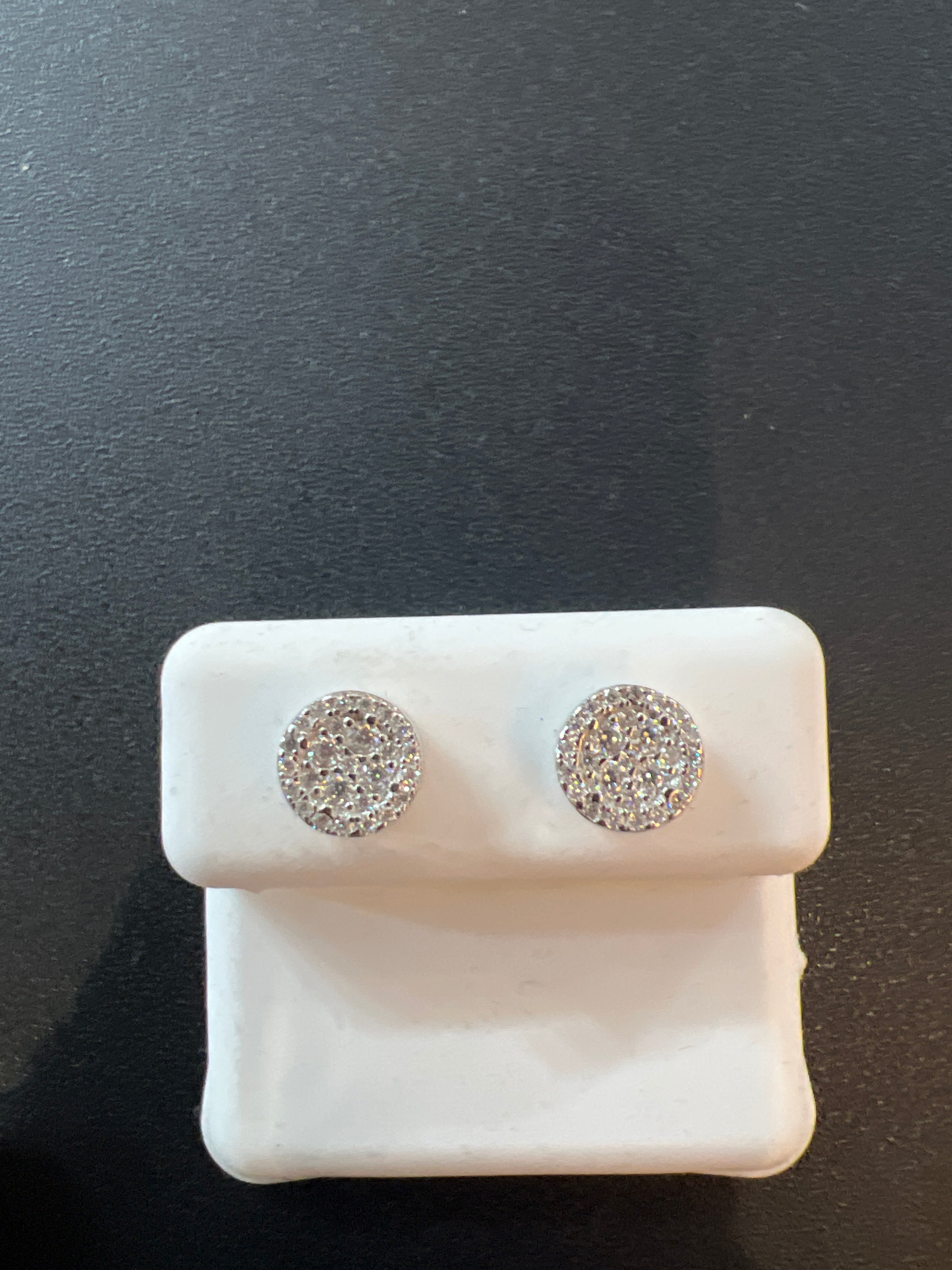 Silver and Moissanite Earrings