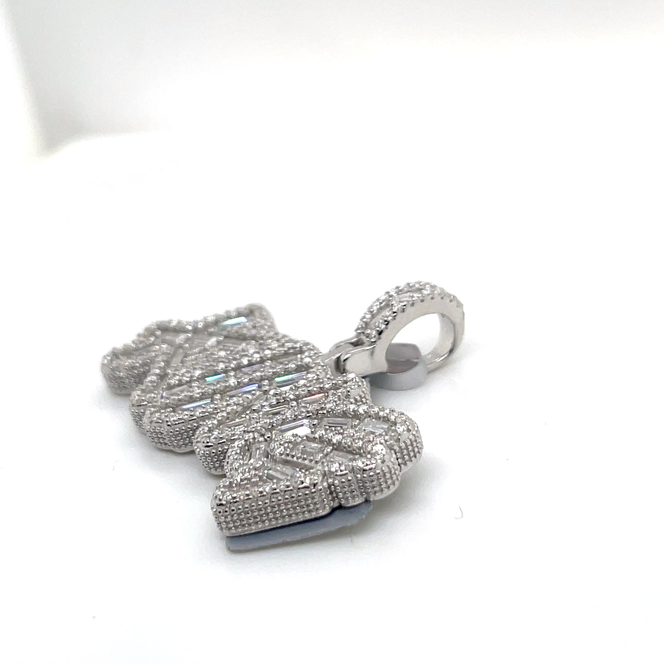 Silver Moissanite King Pendant