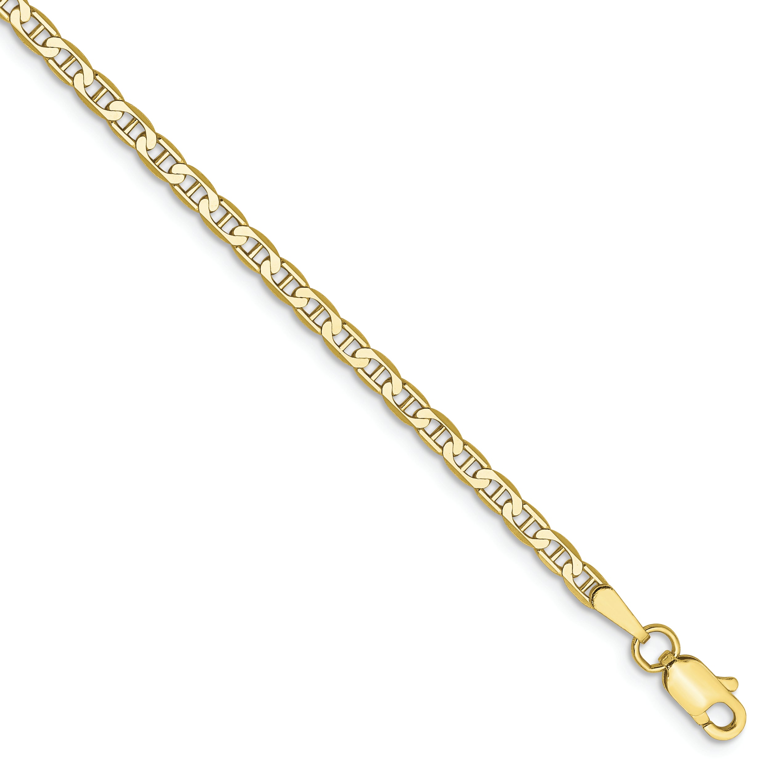 10k 2.4mm Flat Anchor Anklet