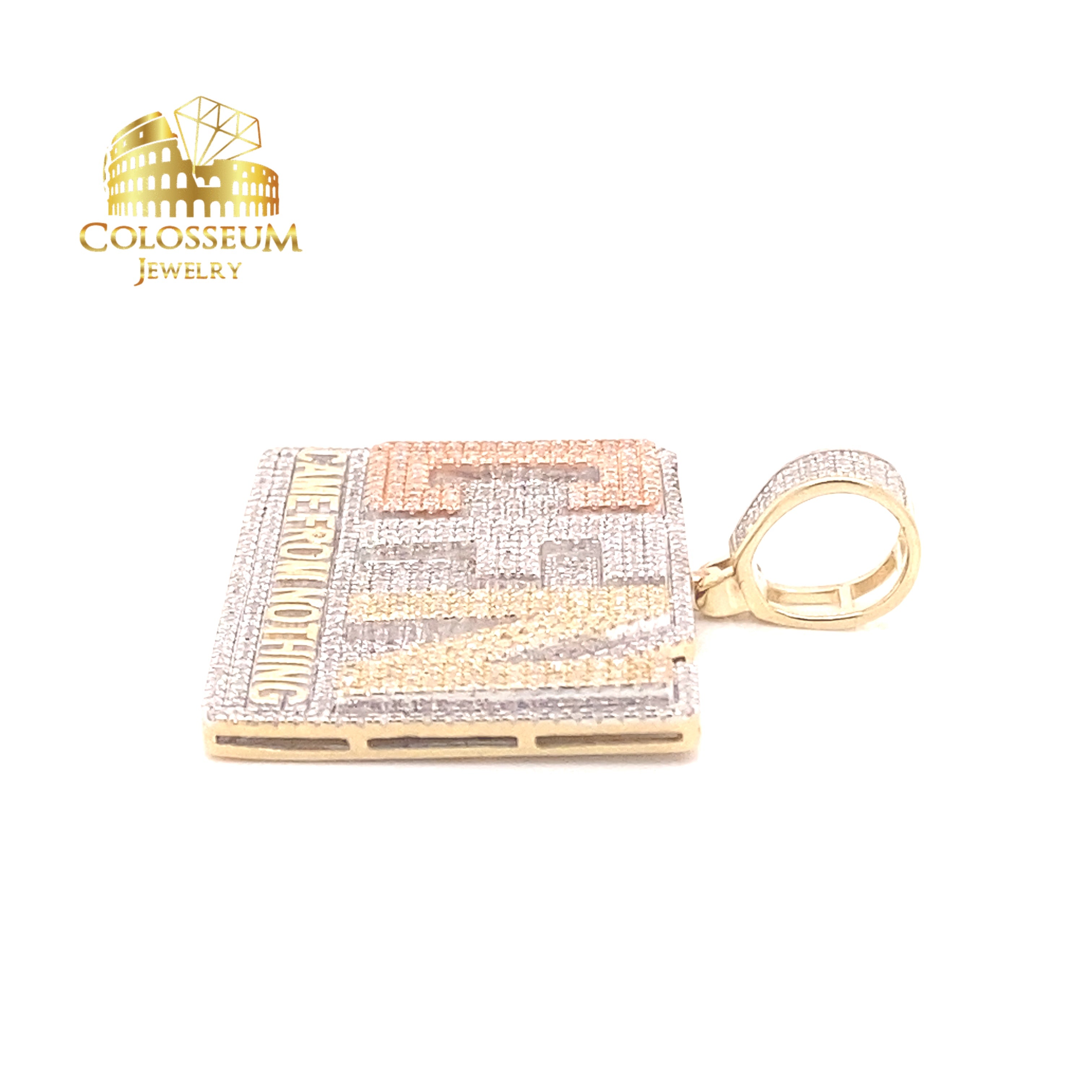 10K Gold 'Came From Nothing' CFN  Diamond Pendant