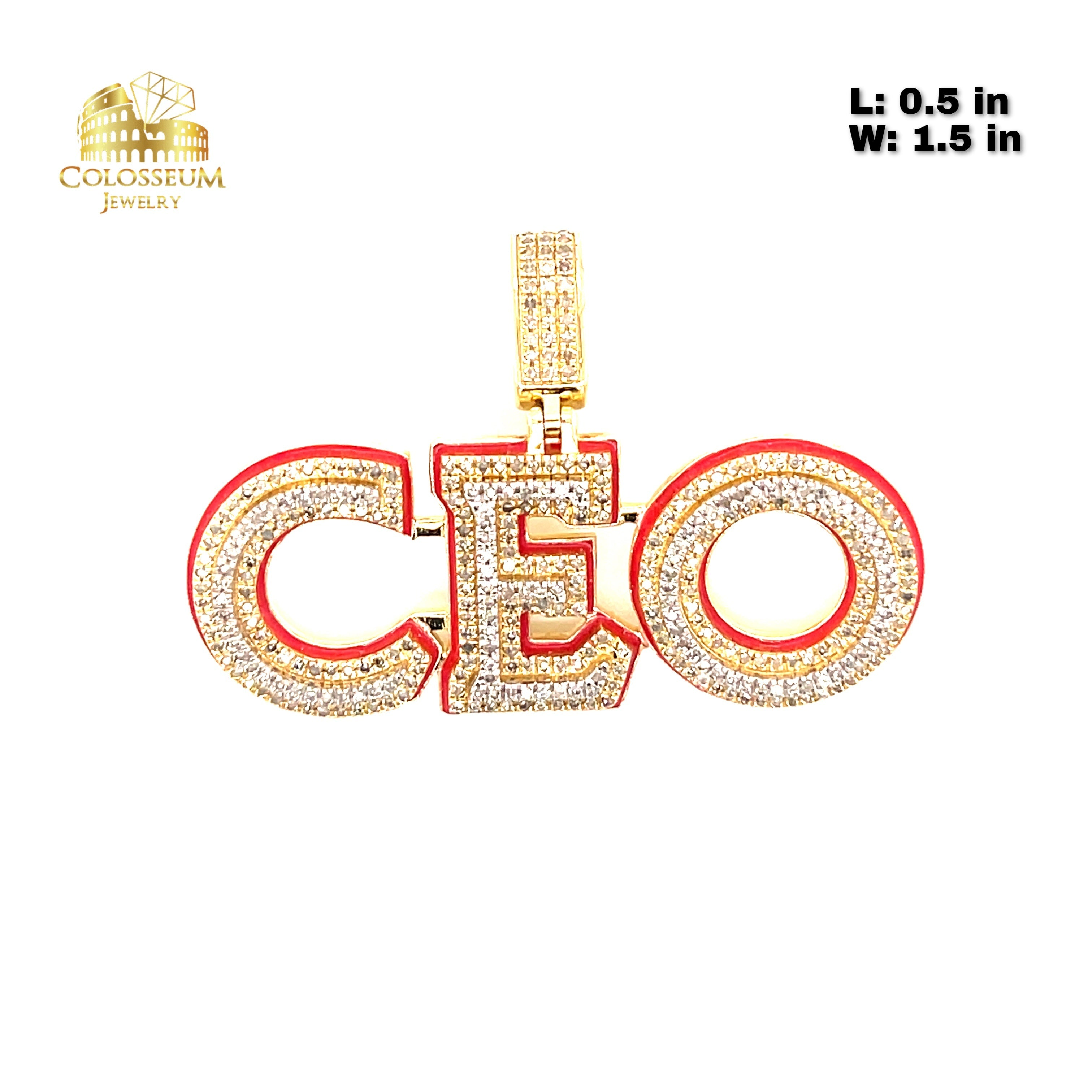 Diamond "CEO" Charm with 0.83 ctw in Diamonds and 10K Yellow Gold