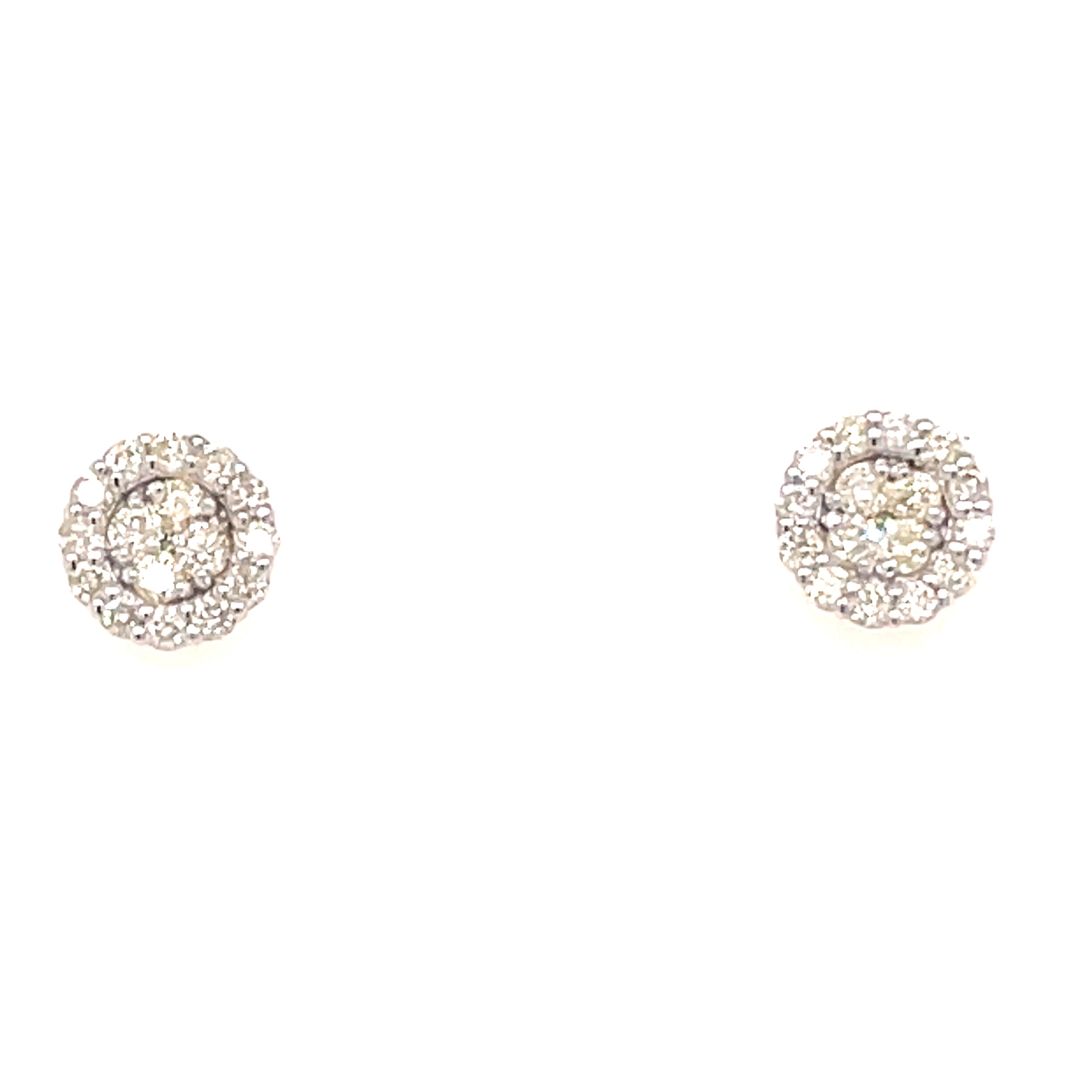 10K Yellow Gold 2/3 Ct.Tw. Diamond Round Shape Stud Earrings