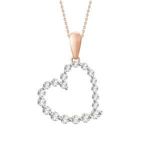 LADIES PENDANT 1/4 CT ROUND DIAMOND 10K ROSE GOLD (CHAIN NOT INCLUDED)