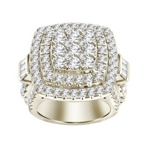 LADIES RING 5 CT ROUND DIAMOND 10K WHITE GOLD