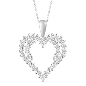 LADIES PENDANT 1/2 CT ROUND DIAMOND 10K WHITE GOLD (CHAIN NOT INCLUDED)