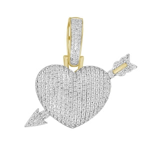 LADIES PENDANT 1/2 CT ROUND DIAMOND 10K YELLOW GOLD