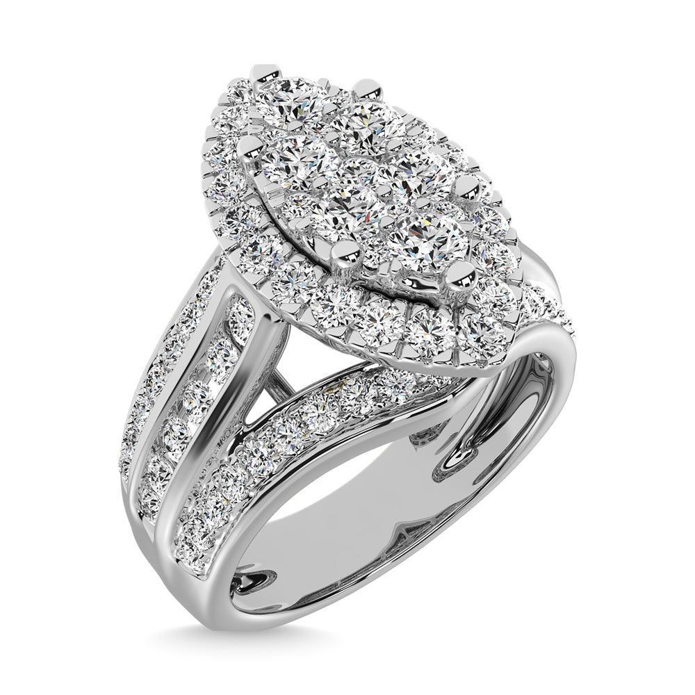 10K White Gold 1 1/2 Ct.Tw. Diamond Engagement Ring