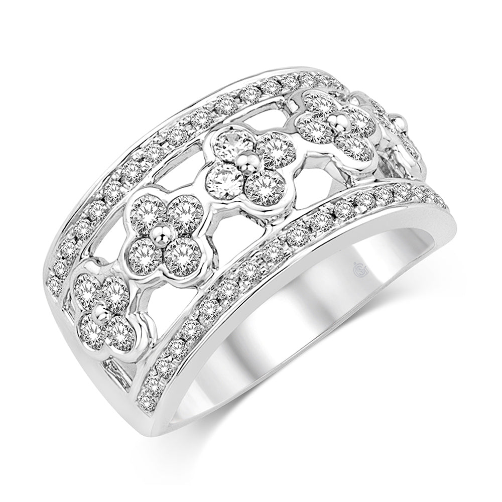 14K White Gold 1 Ct.Tw. Diamond Fashion Band