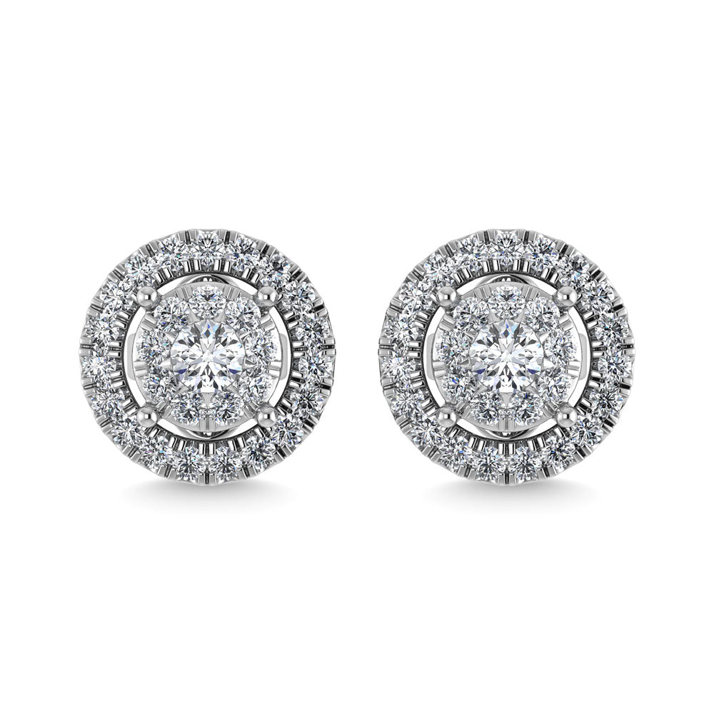 14K White Gold 2/5 Ct.Tw. Diamond Stud Earrings