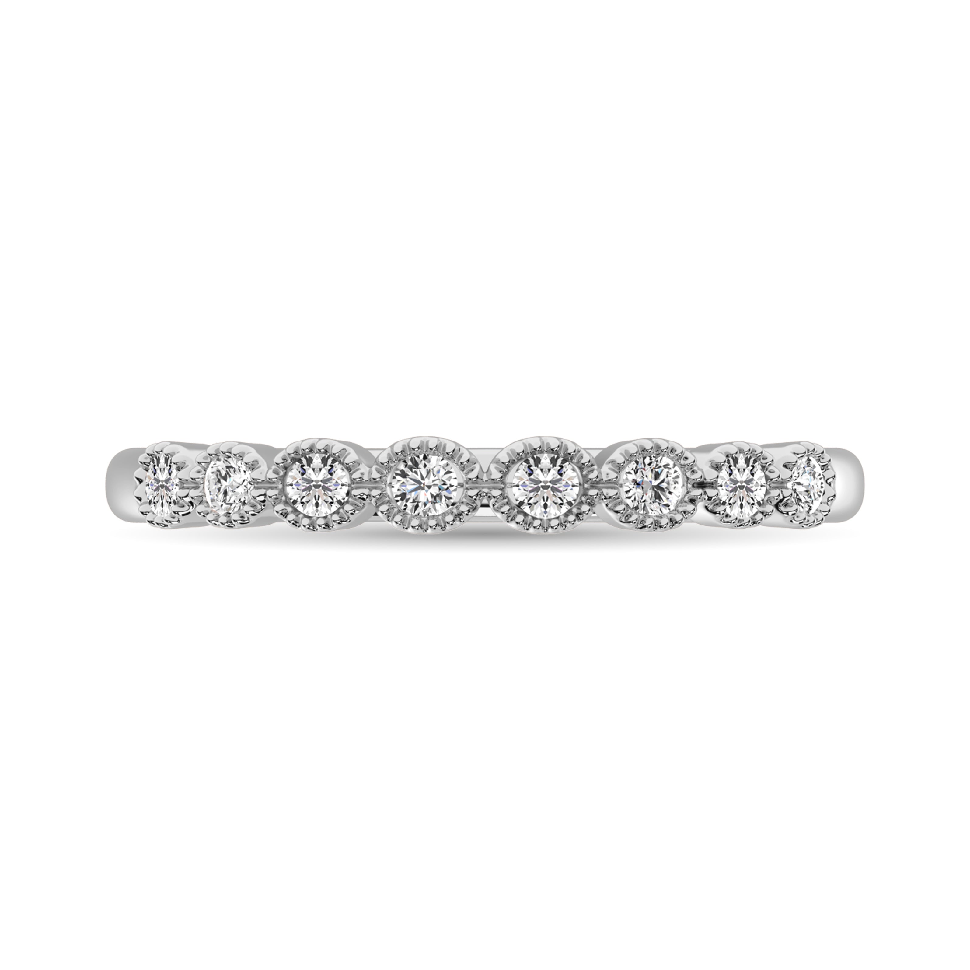 14 White Gold Diamond 1/6 ctw Bubble stackable Band