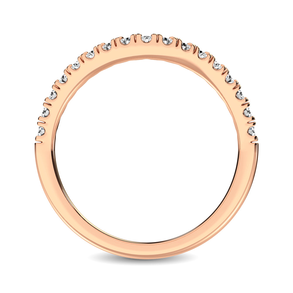 14K Rose Gold 1/3 Ct.Tw. Diamond Curve Band