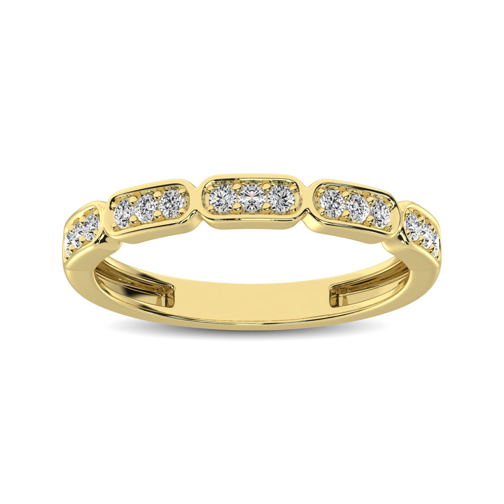 14K Yellow Gold 1/5 Ct.Tw. Diamond Stackable Band