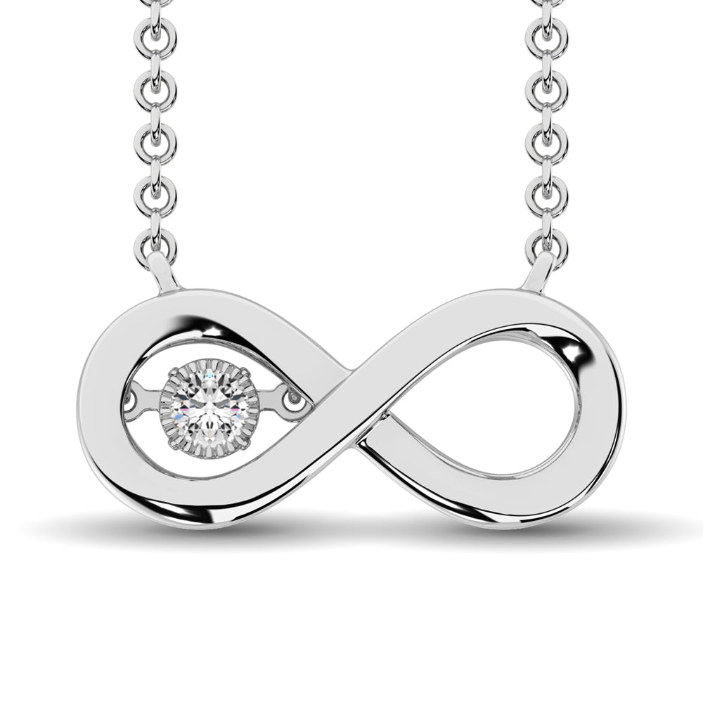 Sterling Silver Diamond Accent Infinity Pendant