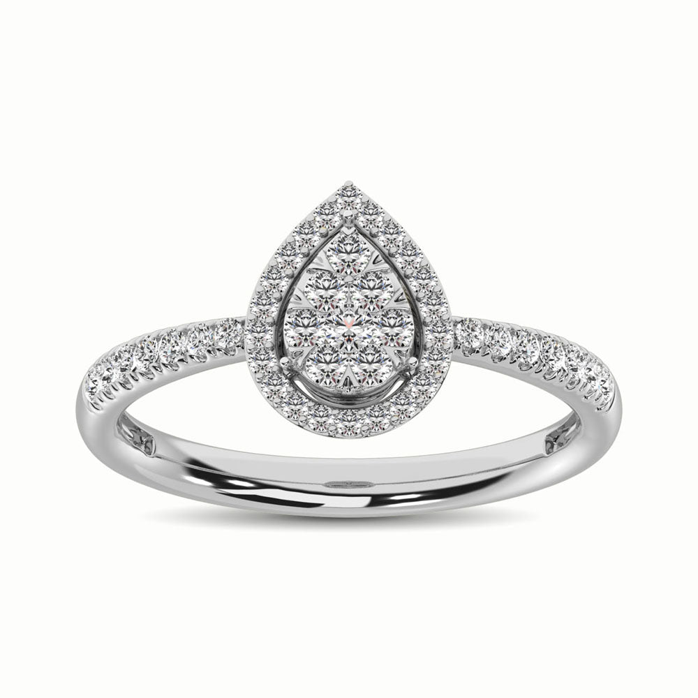 14K White Gold 2/5 Ct.Tw. Diamond Fashion Ring