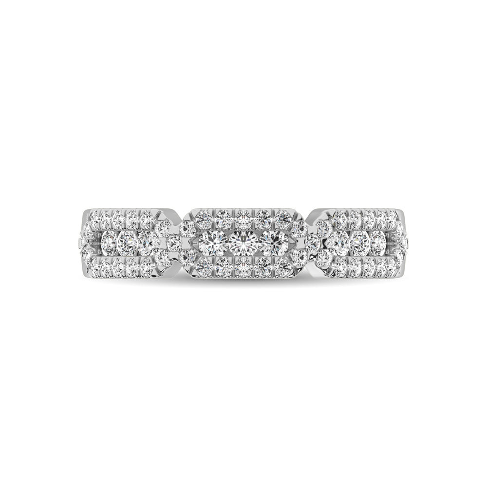 14K White Gold 1/2 Ct.Tw. Diamond Stackable Band