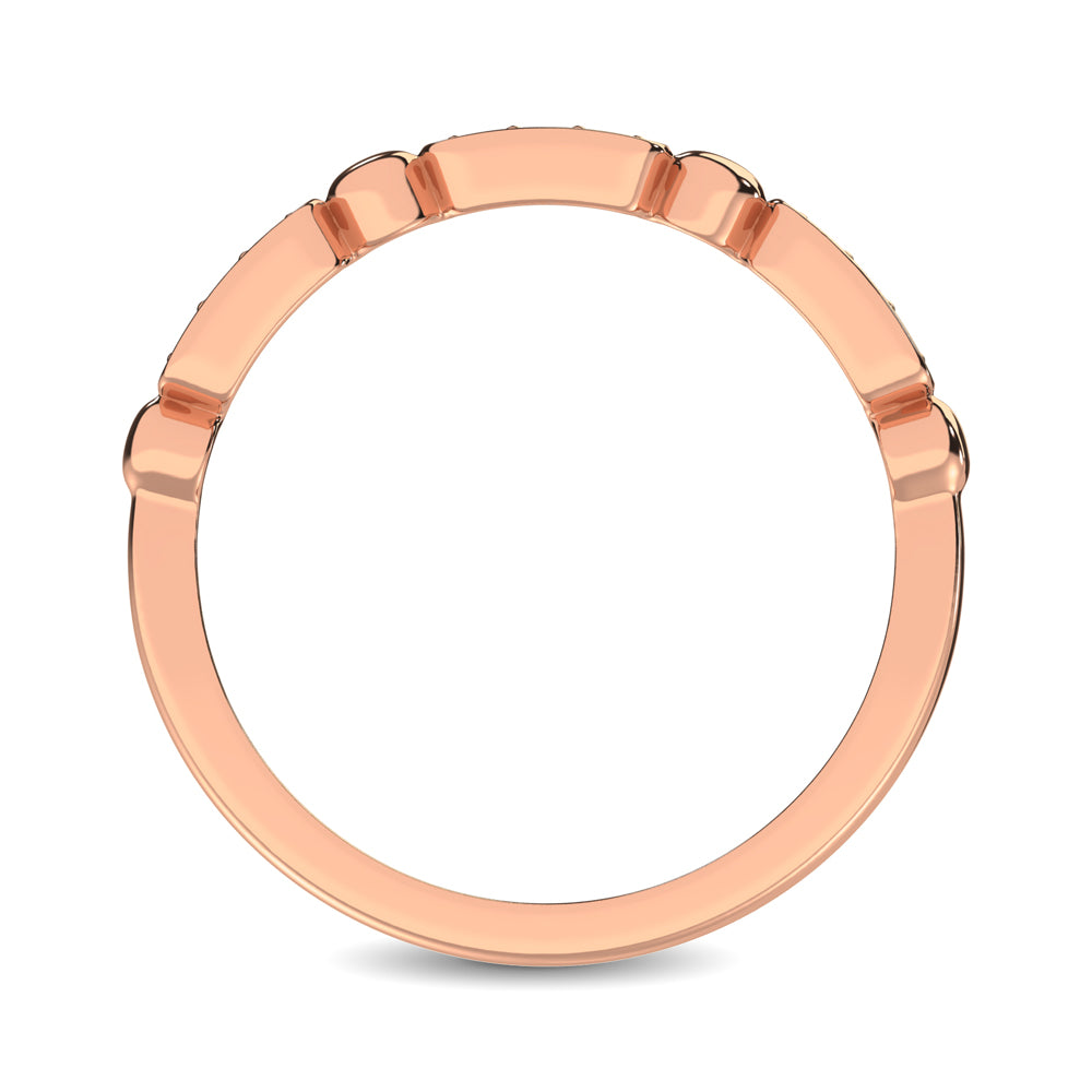 14K Rose Gold 1/10 Ct.Tw. Diamond Stackable Band