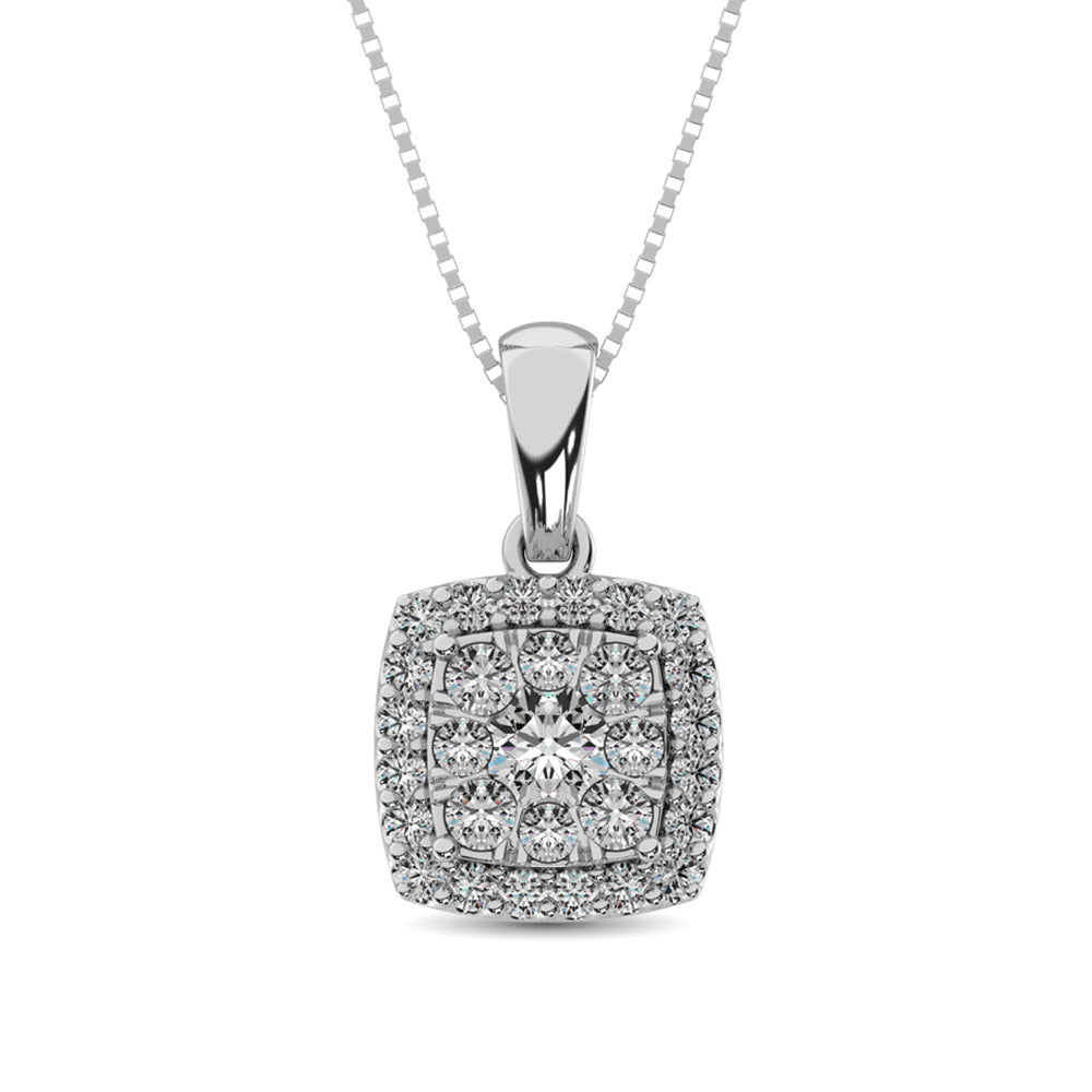 Diamond Fashion Pendant 5/8 ct tw Round Cut in 14K White Gold