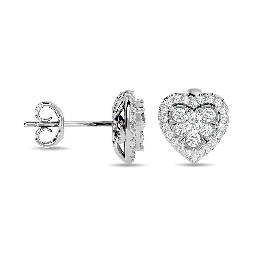 Diamond 1 ct tw Stud Earrings in 14K White Gold