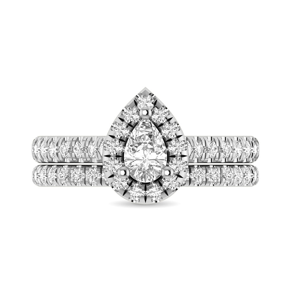 14KT White Gold 1Ct.Tw. Diamond keyani Bridal Ring