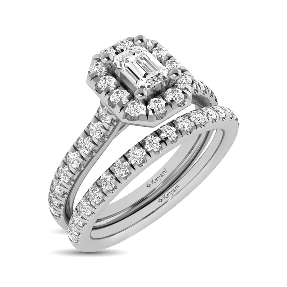 14KT White Gold 1Ct.Tw. Diamond keyani Bridal Ring