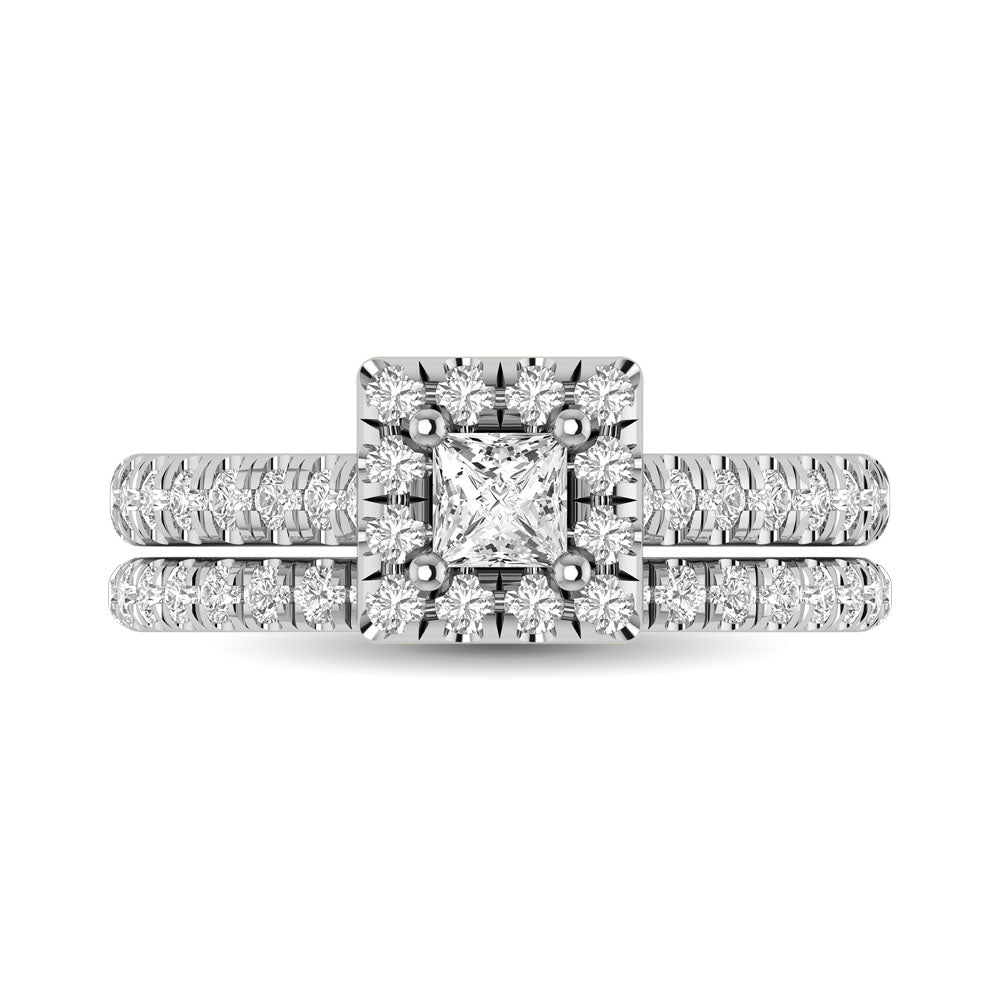 14KT White Gold 1Ct.Tw. Diamond keyani Bridal Ring