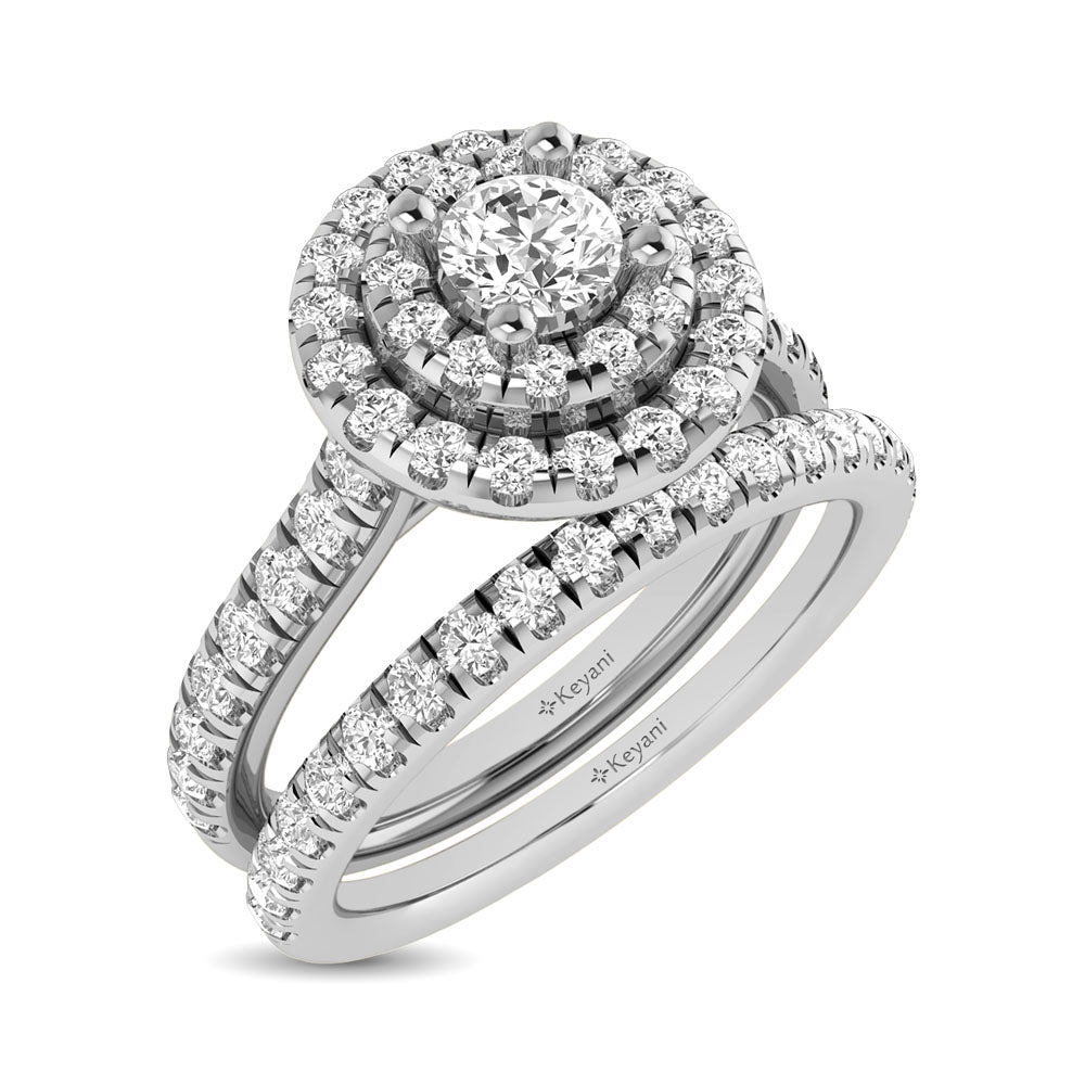 14KT White Gold 1Ct.Tw. Diamond keyani Bridal Ring