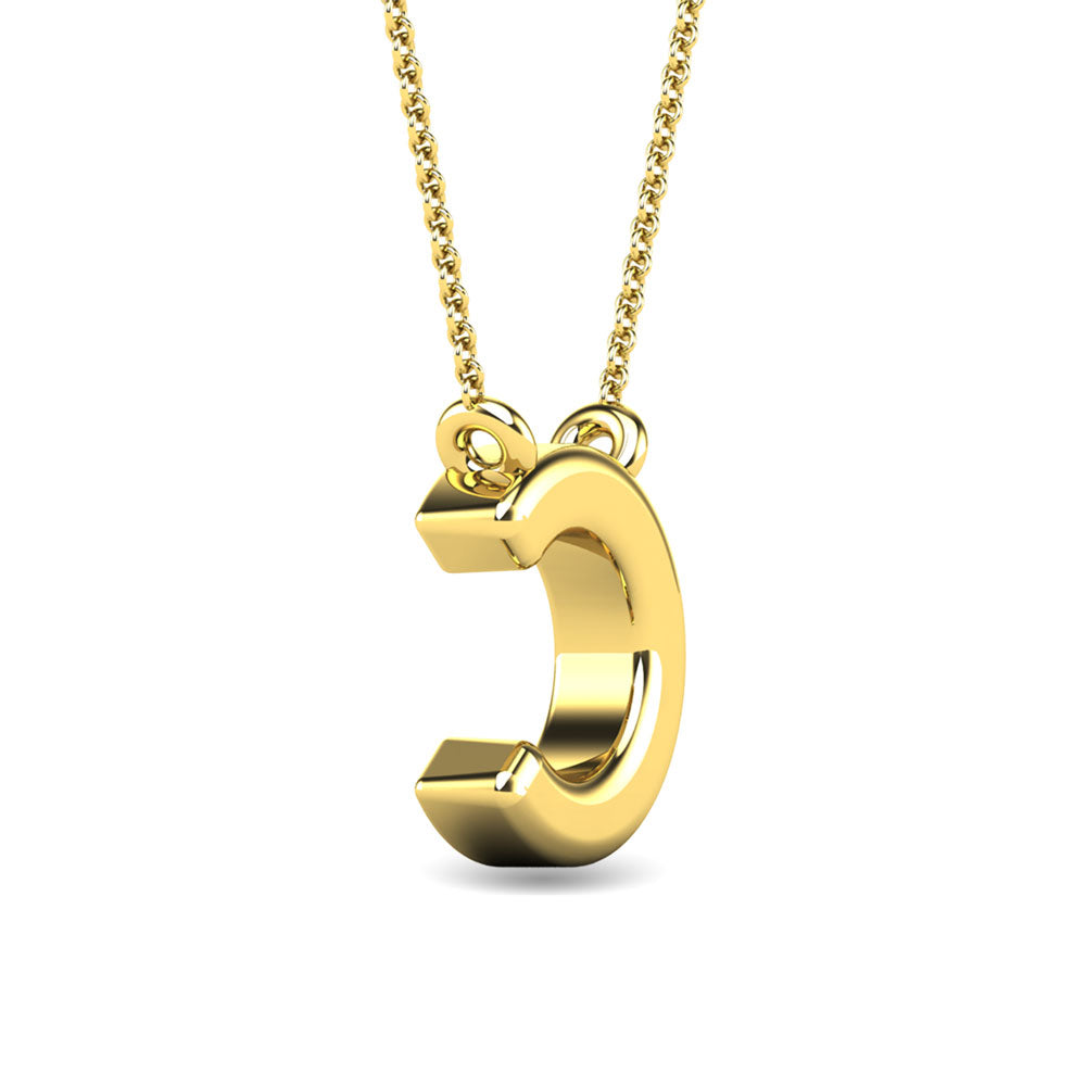 Diamond 1/20 Ct.Tw. Letter C Pendant in 10K Yellow Gold""