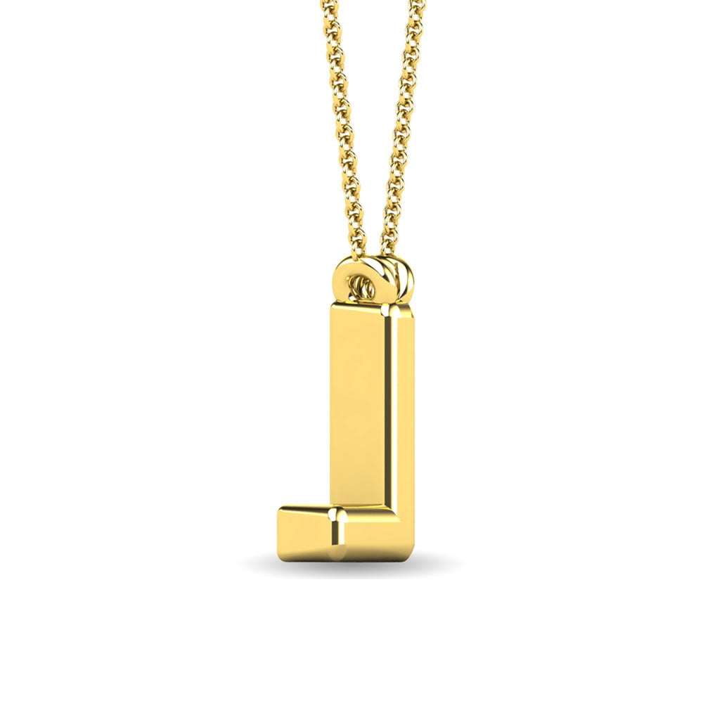 Diamond 1/20 Ct.Tw. Letter L Pendant in 10K Yellow Gold""