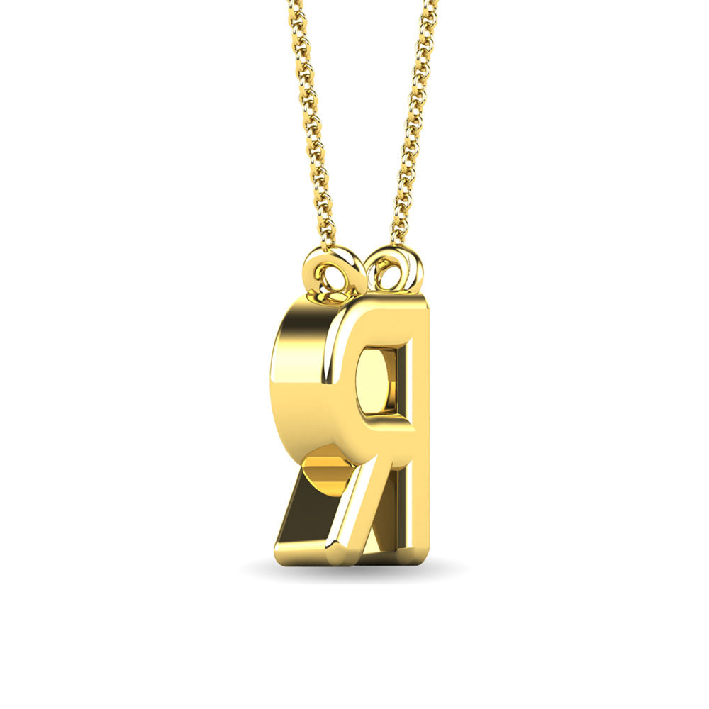 Diamond 1/20 Ct.Tw. Letter R Pendant in 10K Yellow Gold""