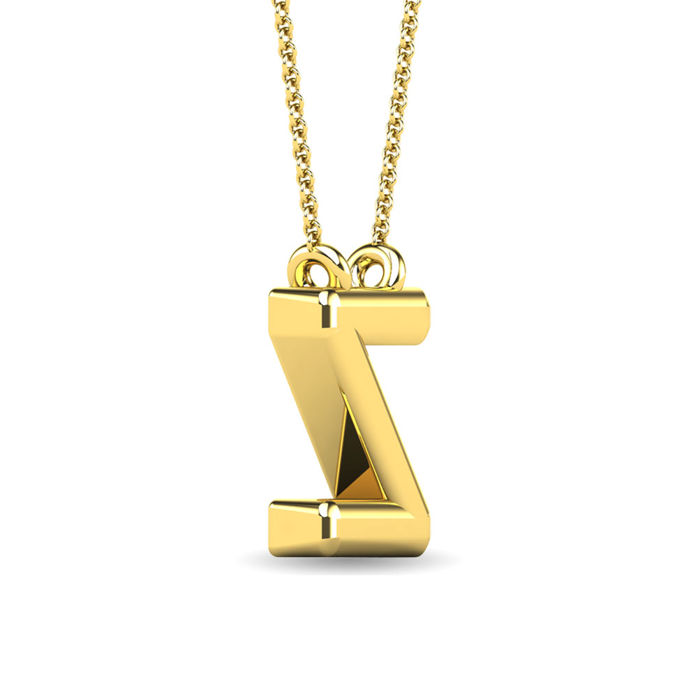 Diamond 1/20 Ct.Tw. Letter Z Pendant in 10K Yellow Gold""