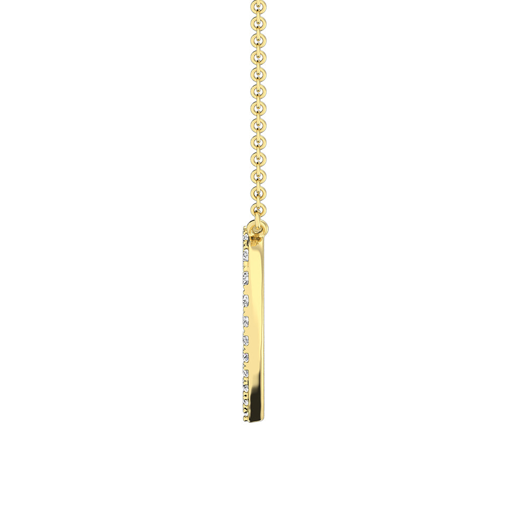 10K Yellow Gold 1/2 Ct.Tw. Diamond Heart Necklace